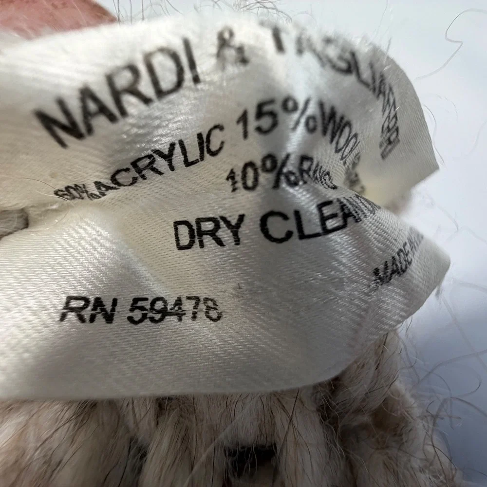 Nardi & Tagliaferri Chunky Knit Wool Alpaca Pom Beanie |‎ Made in Italy | Cream